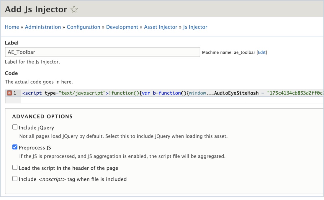 Screenshot of Drupal's admin portal illustrating step 8-9.